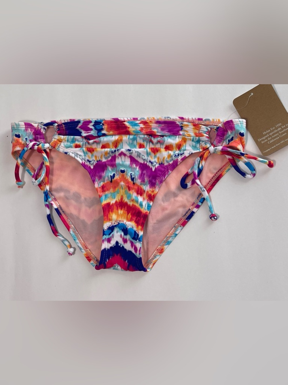 Hobie WOMEN’S Multicolor Tie-Dye Swim Bottom - Pink, Blue, Orange Size S NWT
